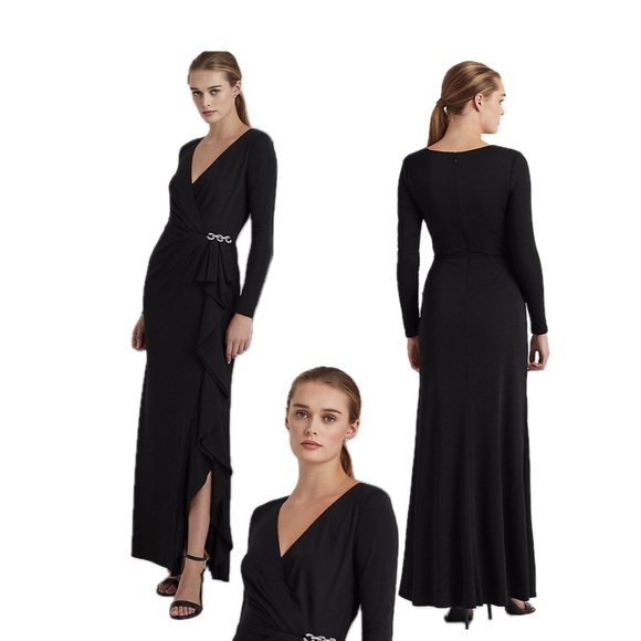Ralph Lauren NWT Black Evening Gown - Picture 1 of 8